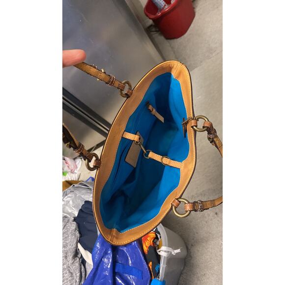 Coach VINTAGE Limited Edition Denim Leather mini Tote signature CCs Y2K suede - Picture 13 of 15